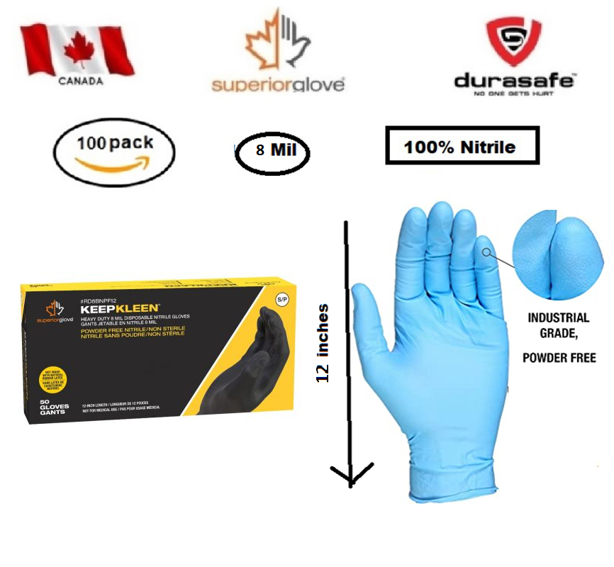 12 mil disposable nitrile gloves