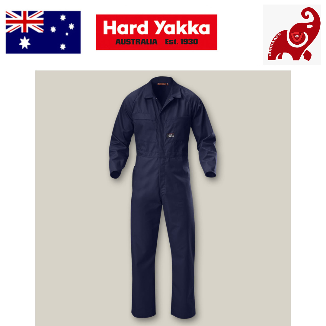 HARD YAKKA Y00015 Poly-Cotton Coverall Navy - Thailand Best Work Wear ...